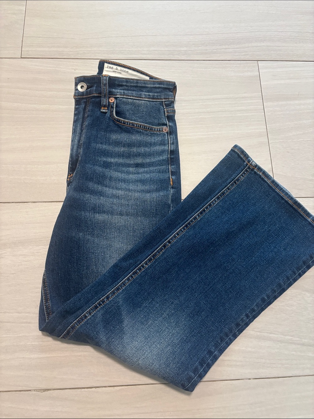 rag & bone Women's Bootcut Jeans in Dark Blue Wash